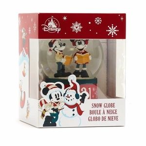 Disney Store Christmas Sketchbook Mickey Minnie Mouse Snow Globe Ornament 2021